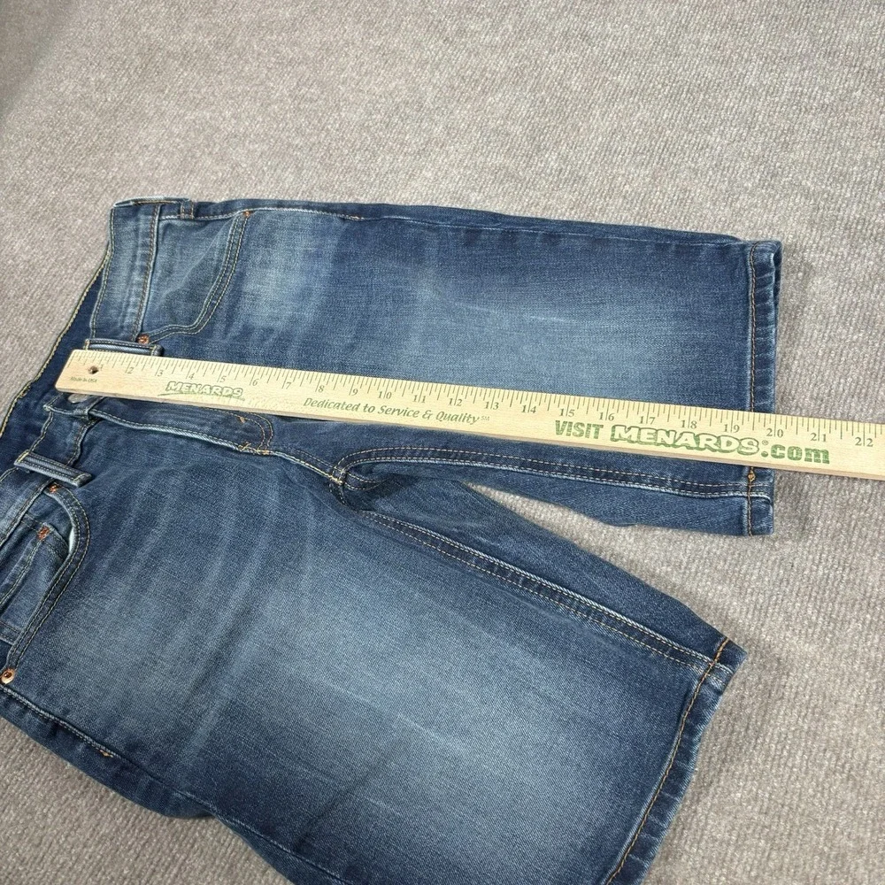 Levis‎ 541 Jean Short Mens 29 Athletic Fit Dark Wash Blue Denim Stretch Faded